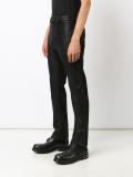 button knee leather pants