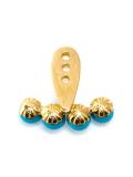 18kt yellow gold and turquoise lobe earring