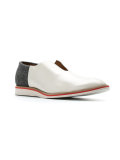 leather laceless shoes