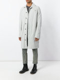 elongated sleeves midi coat