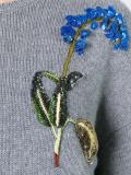sequinned floral embroidery jumper
