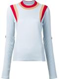 colour block ribbed jumper