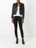 zipped biker jacket 