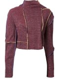 paneled longsleeved crop top