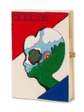 embroidered normal alien book clutch
