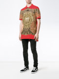 dollar print polo shirt