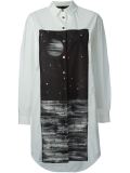 星河印花衬衫式连衣裙