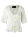 v-neck knit blouse