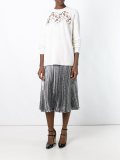 lace panel pullover