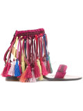 multi-tassel sandals
