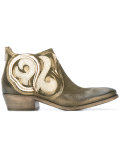 twirled trim boots 