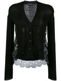 layered sheer sides cardigan