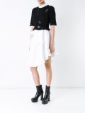 distressed cable knit jumper