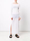 long side slit dress
