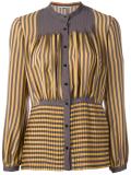 stripes pleated shirt 