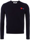 v neck fine knit jumper