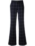 plaid straight tailored trousers