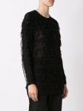 fringed knit blouse