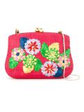 embroidered clutch bag