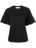 ruffle sleeve T-shirt