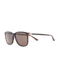 Web plaque square sunglasses