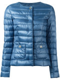 collarless down jacket