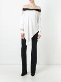 draped off shoulder top