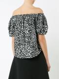 off-shoulders leopard print blouse