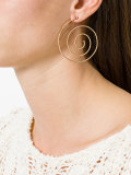 large spiral roe earrings