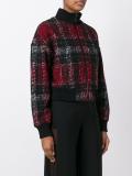 rose plaid bomber jacket