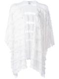 fringed open cardigan