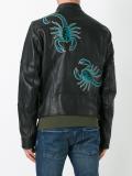 scorpion patches biker jacket