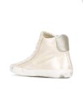 panelled hi-top sneakers