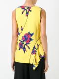sleeveless floral print top