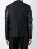 contrast sleeve pinstripe jacket