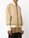 elasticated cuffs bomber jacket