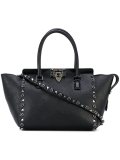 'Rockstud Rolling Noir'梯形手提包