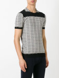 knitted detail contrast T-shirt 
