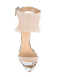 notched heel sandals