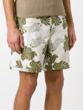 palm print pocket shorts