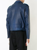 colour block biker jacket