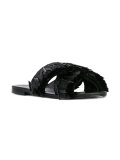 fringed trim flip flops 