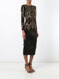 studded baroque midi dress