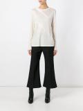 diagonal layer long sleeve top