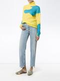 bicolour cable knit sweater