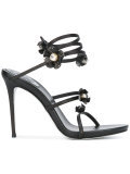flower embellished sandals