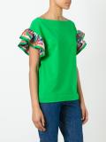 ruffle sleeve T-shirt 