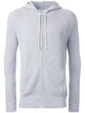 zipped knitted hoodie