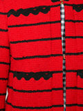 striped cropped jacket