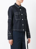 contrast stitch denim jacket